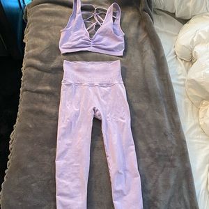 Free people leggings + sports bra set